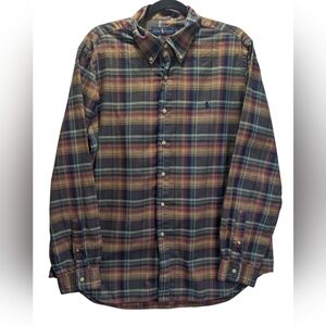 Ralph Lauren Blue Label Multicolor Plaid Shirt Size XL Comfort Casual Career